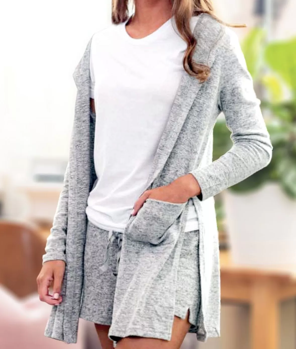 Women'S Ridiculously Soft Cuddle Fleece Lounge Cardigan | Nayked Apparel Outlet