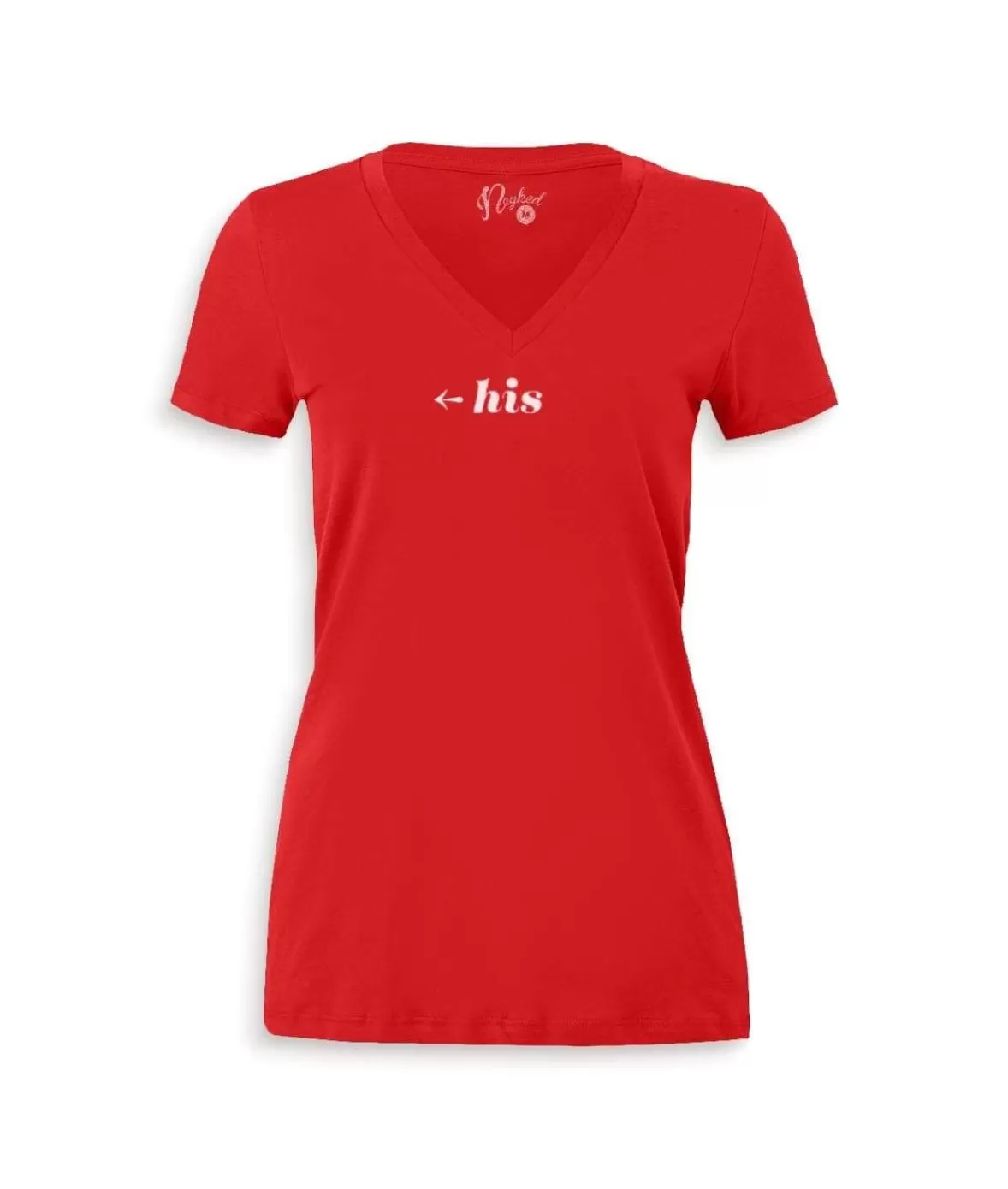 Women'S Ridiculously Soft Deep V Graphic Tee | His | Nayked Apparel Outlet