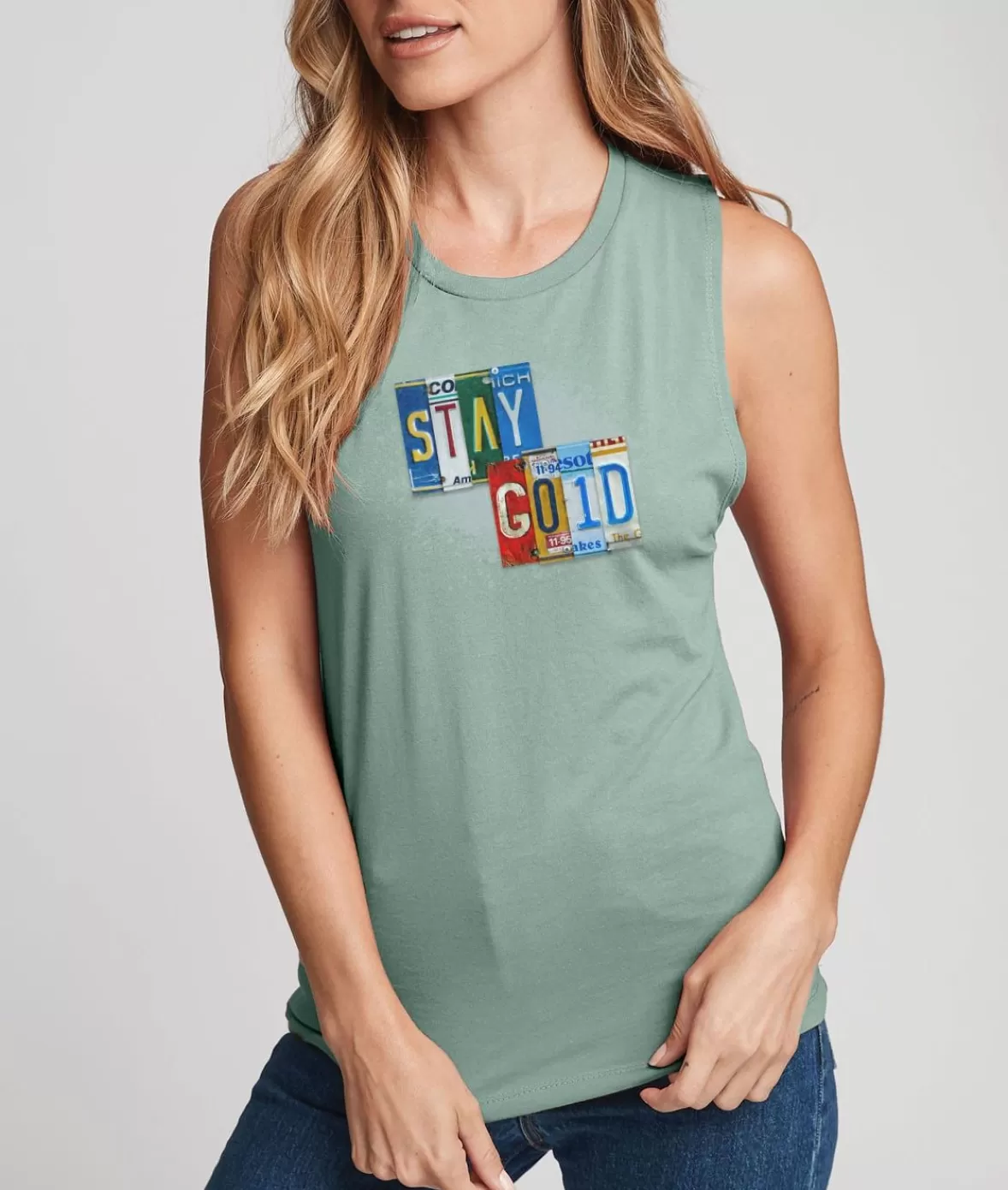 Women'S Ridiculously Soft Festival Graphic Muscle Tank | Stay Gold | Nayked Apparel Best Sale