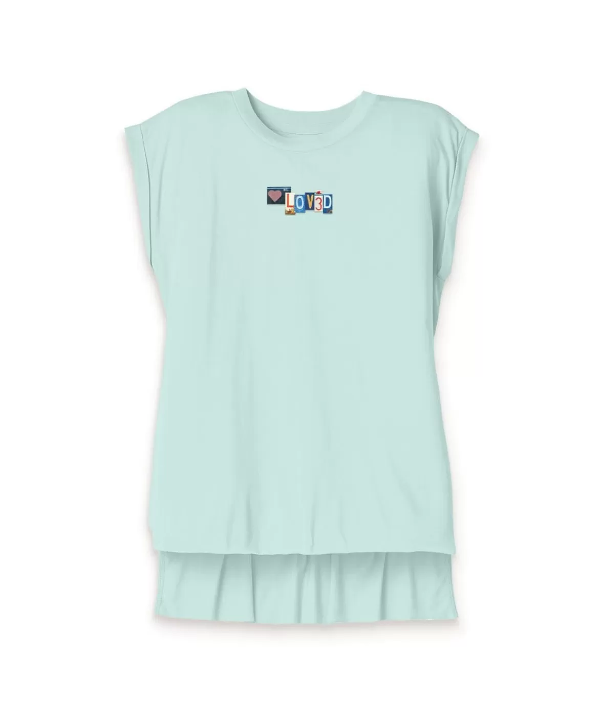 Women'S Ridiculously Soft Flowy Rolled Cuff Muscle Graphic Tee | Loved | Nayked Apparel Fashion