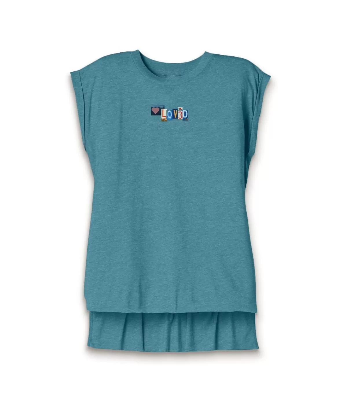 Women'S Ridiculously Soft Flowy Rolled Cuff Muscle Graphic Tee | Loved | Nayked Apparel Fashion