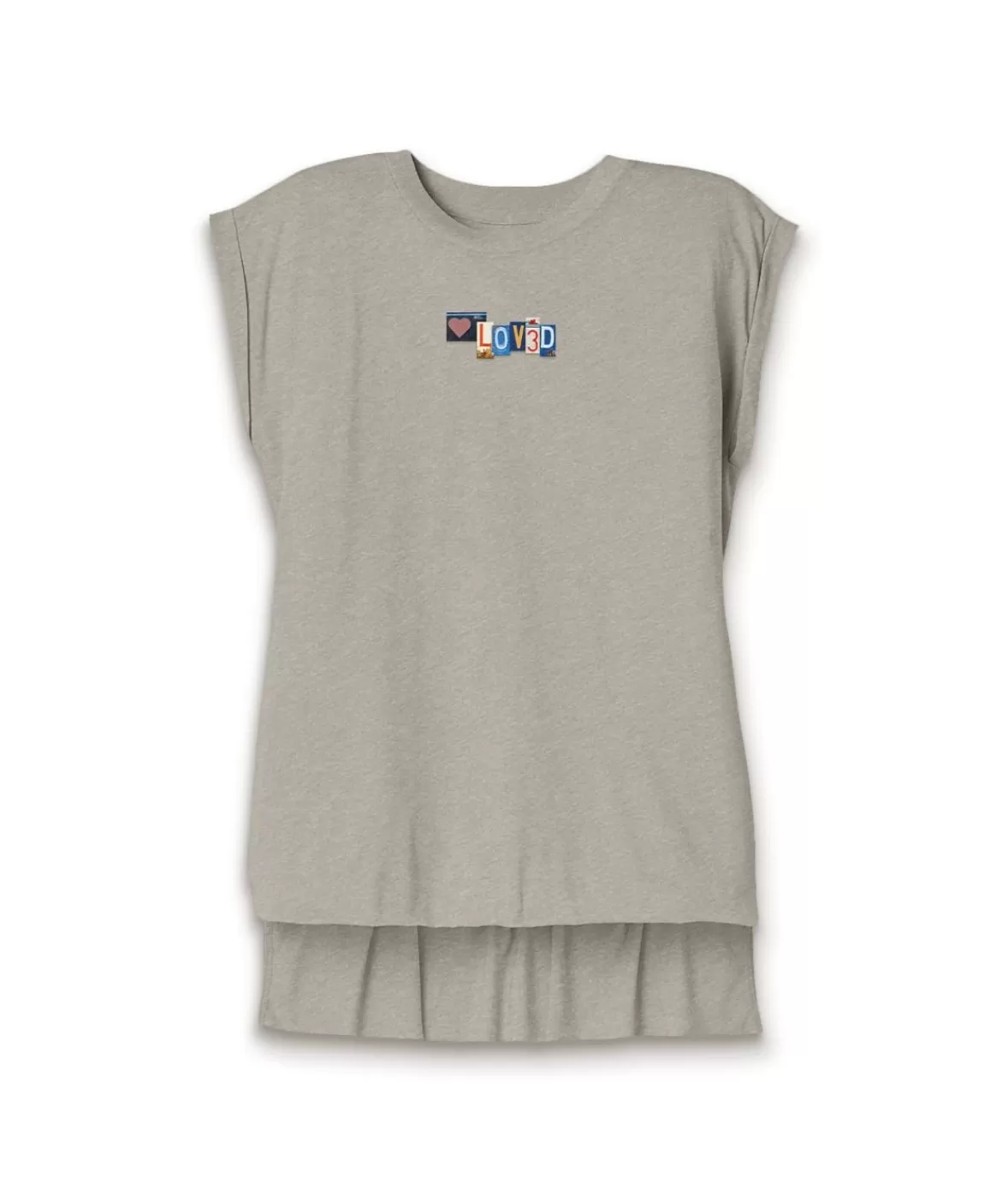 Women'S Ridiculously Soft Flowy Rolled Cuff Muscle Graphic Tee | Loved | Nayked Apparel Fashion