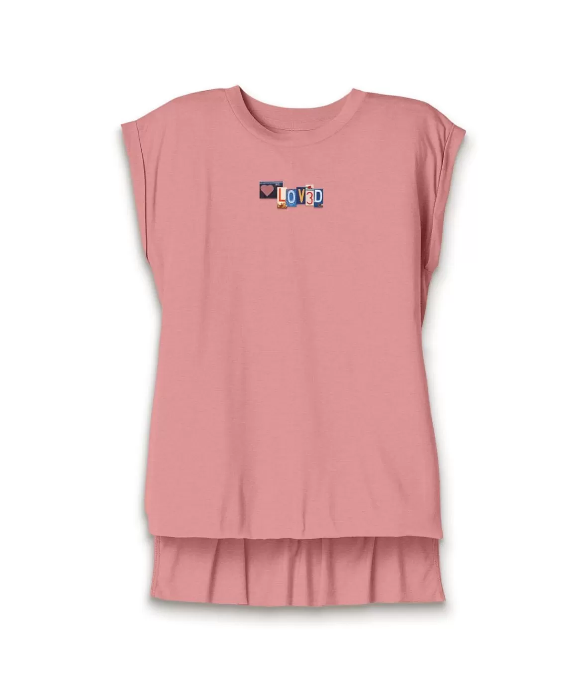Women'S Ridiculously Soft Flowy Rolled Cuff Muscle Graphic Tee | Loved | Nayked Apparel Fashion
