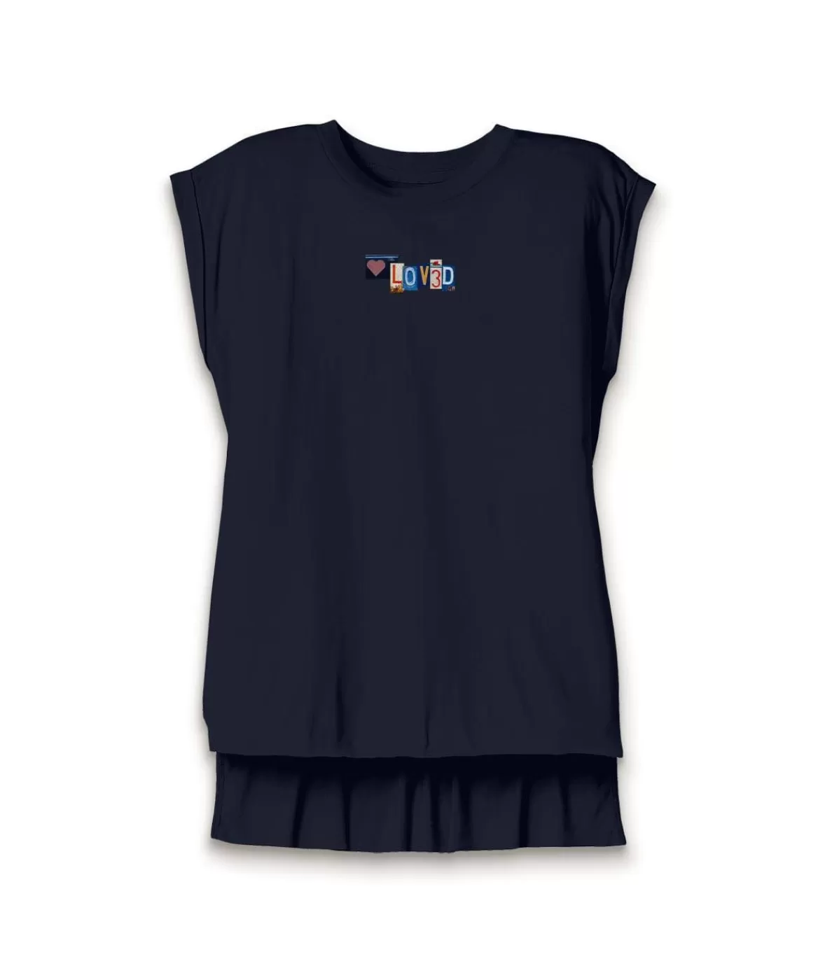 Women'S Ridiculously Soft Flowy Rolled Cuff Muscle Graphic Tee | Loved | Nayked Apparel Fashion