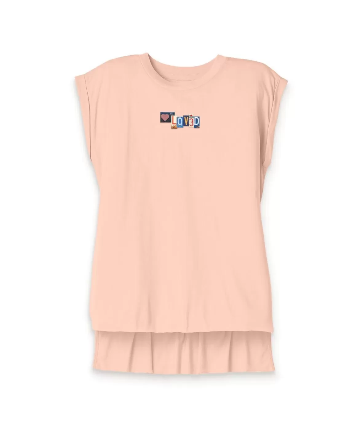 Women'S Ridiculously Soft Flowy Rolled Cuff Muscle Graphic Tee | Loved | Nayked Apparel Fashion