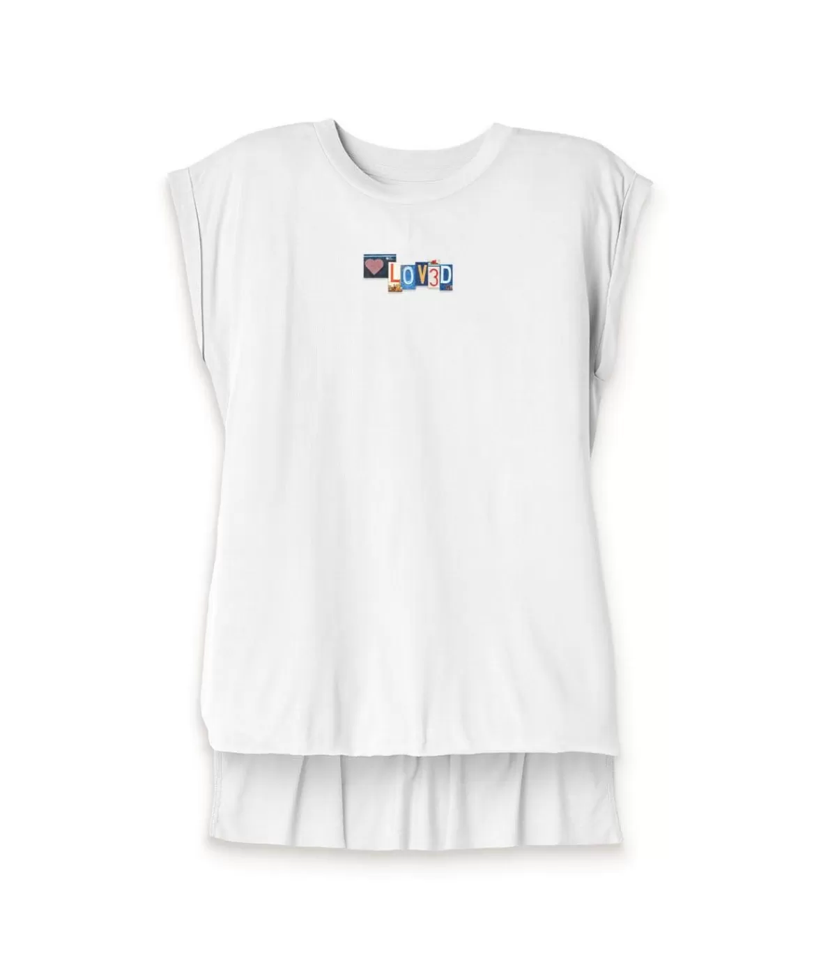 Women'S Ridiculously Soft Flowy Rolled Cuff Muscle Graphic Tee | Loved | Nayked Apparel Fashion