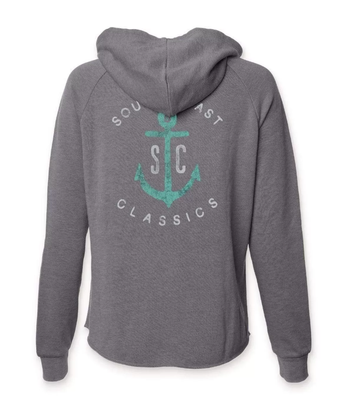 Women'S Ridiculously Soft Graphic California Wave Wash Full Zip Hoodie | Sc Anchor | Nayked Apparel Outlet