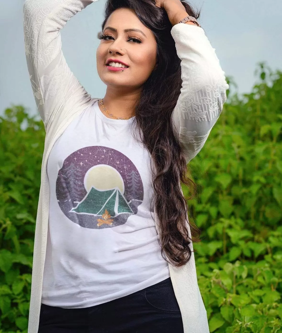 Women'S Ridiculously Soft Graphic Tee | Campfire | Nayked Apparel Outlet