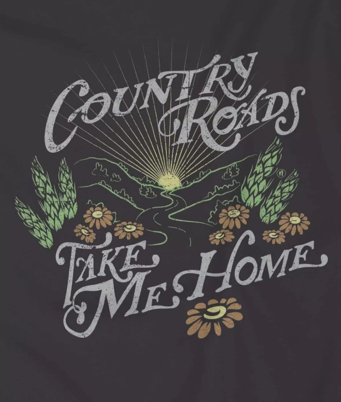 Women'S Ridiculously Soft Graphic Tee | Country Roads | Nayked Apparel Clearance