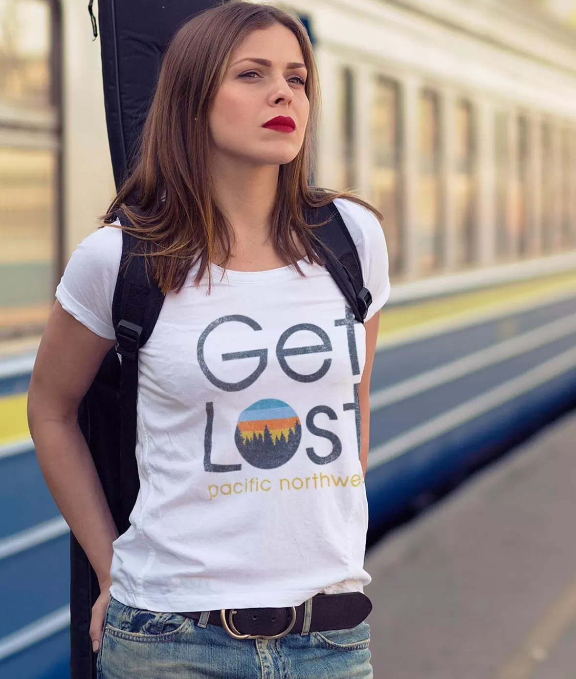 Women'S Ridiculously Soft Graphic Tee | Get Lost | Nayked Apparel New