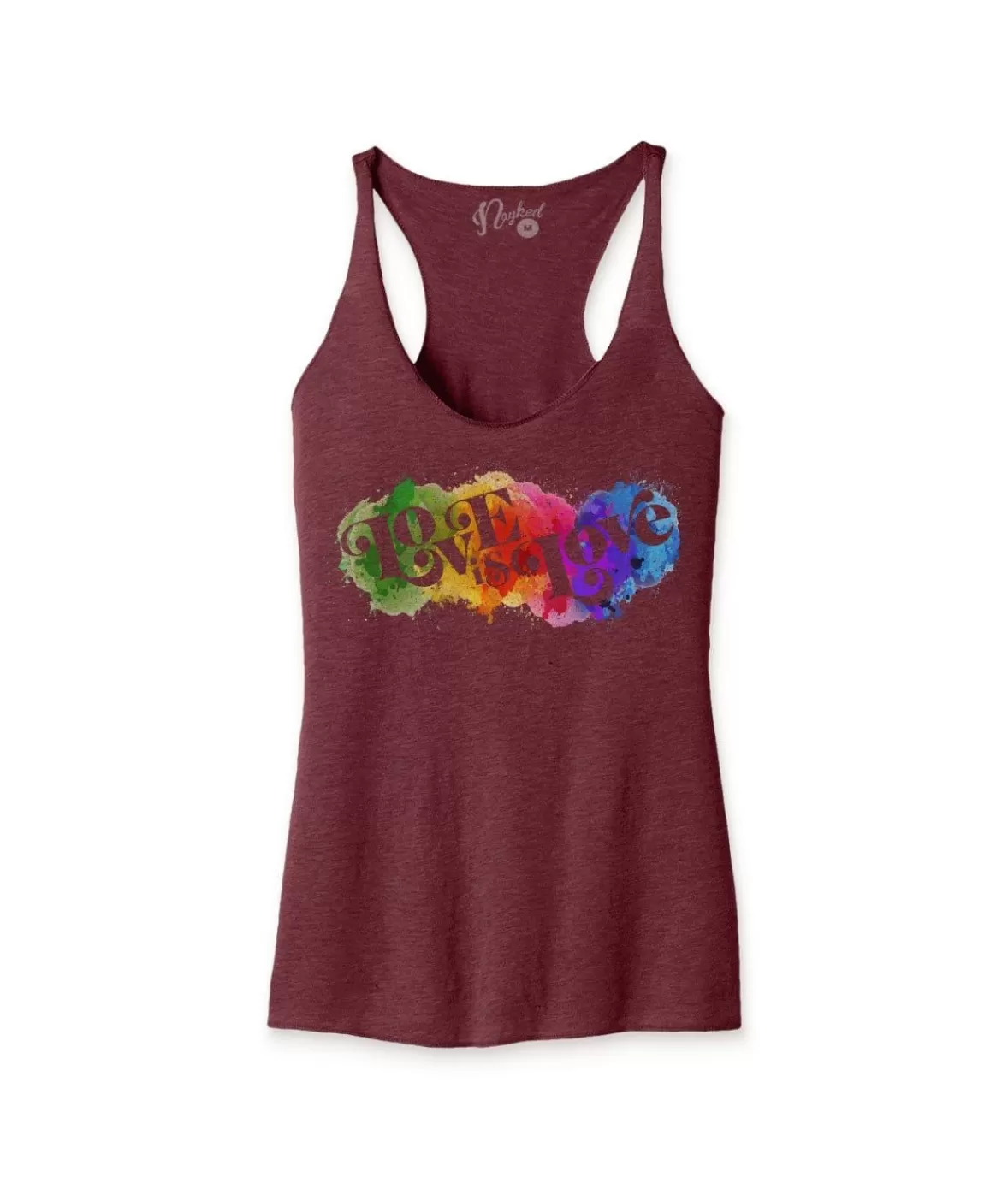 Women'S Ridiculously Soft Lightweight Graphic Racerback Tank | Love Is Love | Nayked Apparel Store