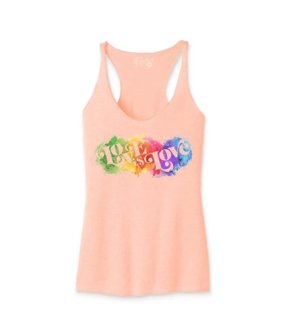 Women'S Ridiculously Soft Lightweight Graphic Racerback Tank | Love Is Love | Nayked Apparel Store