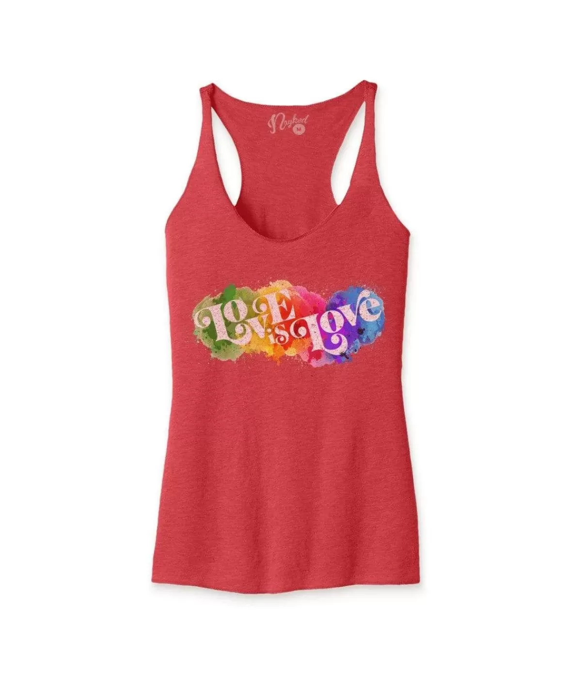 Women'S Ridiculously Soft Lightweight Graphic Racerback Tank | Love Is Love | Nayked Apparel Store