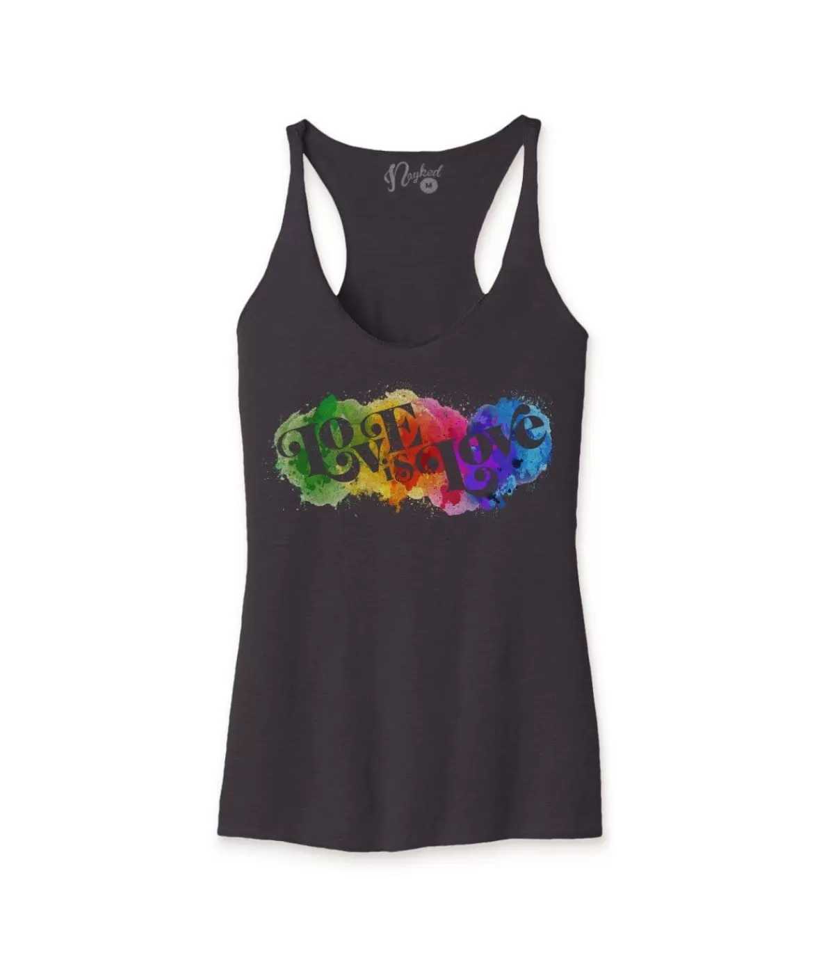 Women'S Ridiculously Soft Lightweight Graphic Racerback Tank | Love Is Love | Nayked Apparel Store