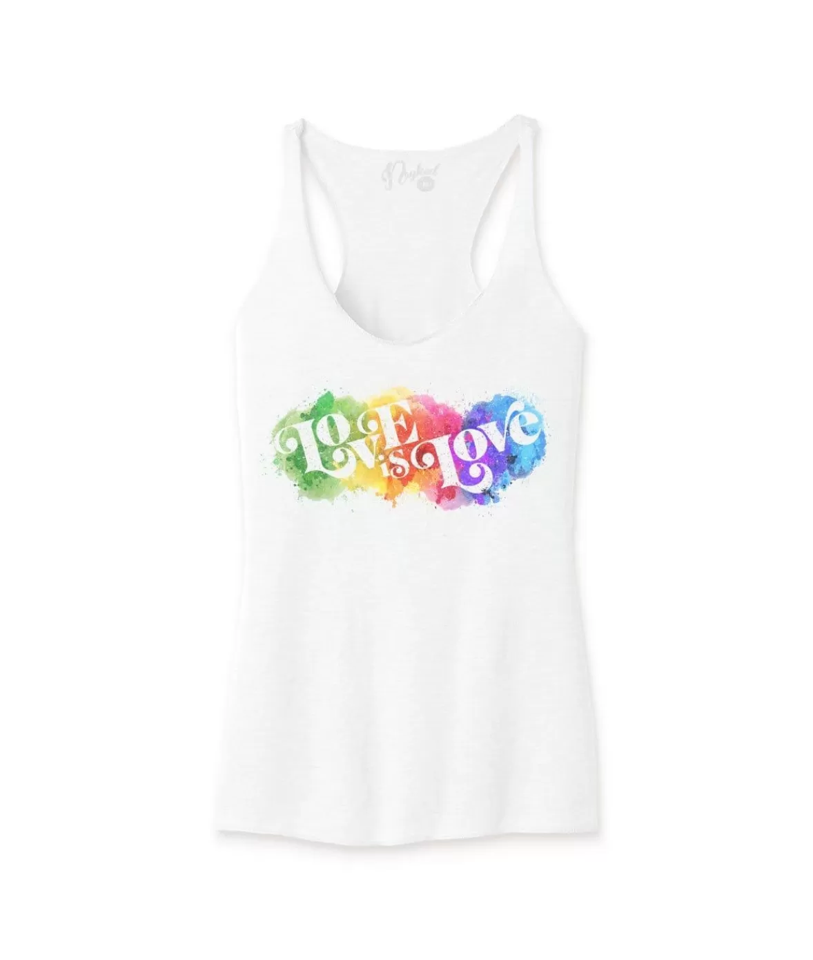 Women'S Ridiculously Soft Lightweight Graphic Racerback Tank | Love Is Love | Nayked Apparel Store