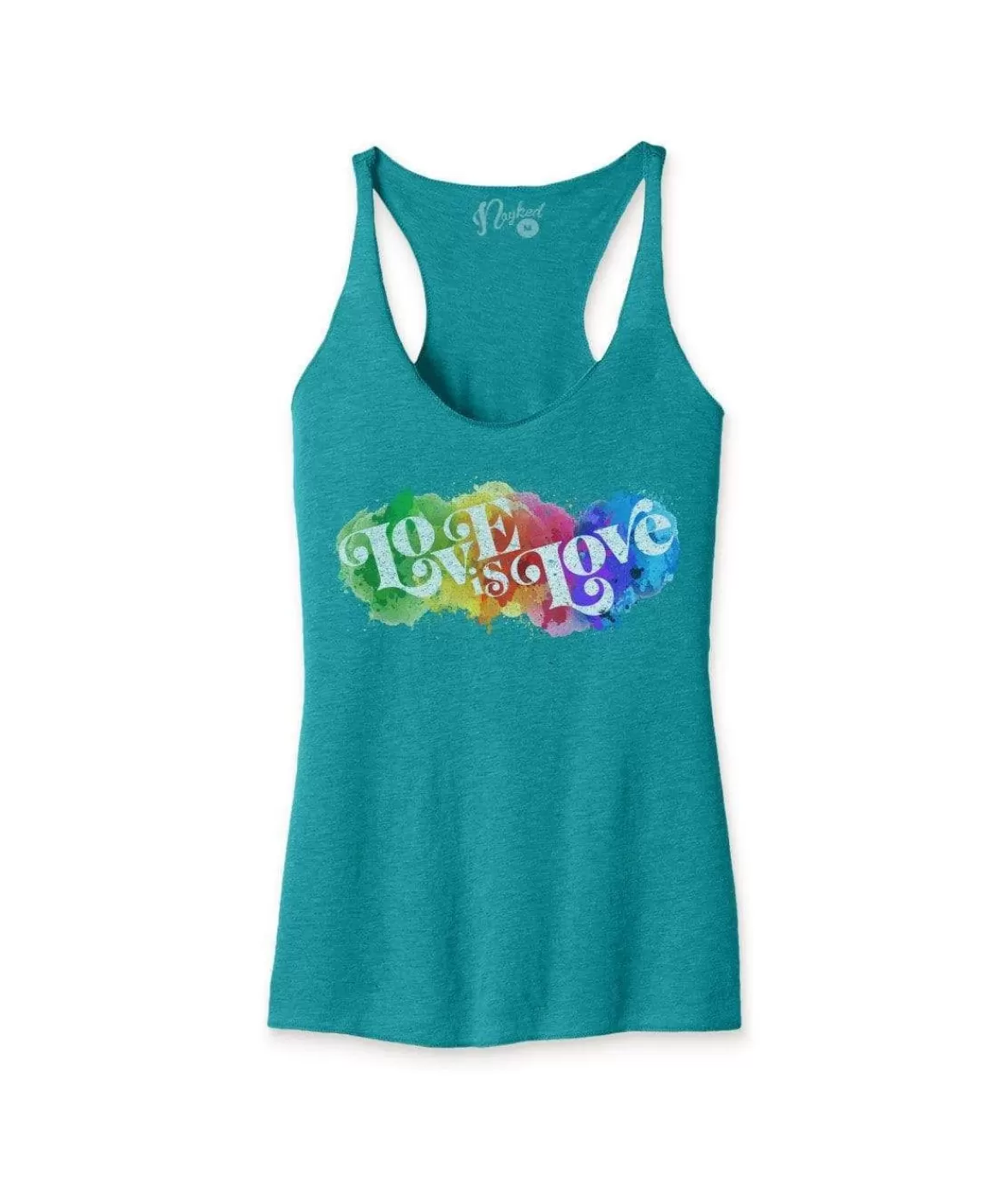 Women'S Ridiculously Soft Lightweight Graphic Racerback Tank | Love Is Love | Nayked Apparel Store