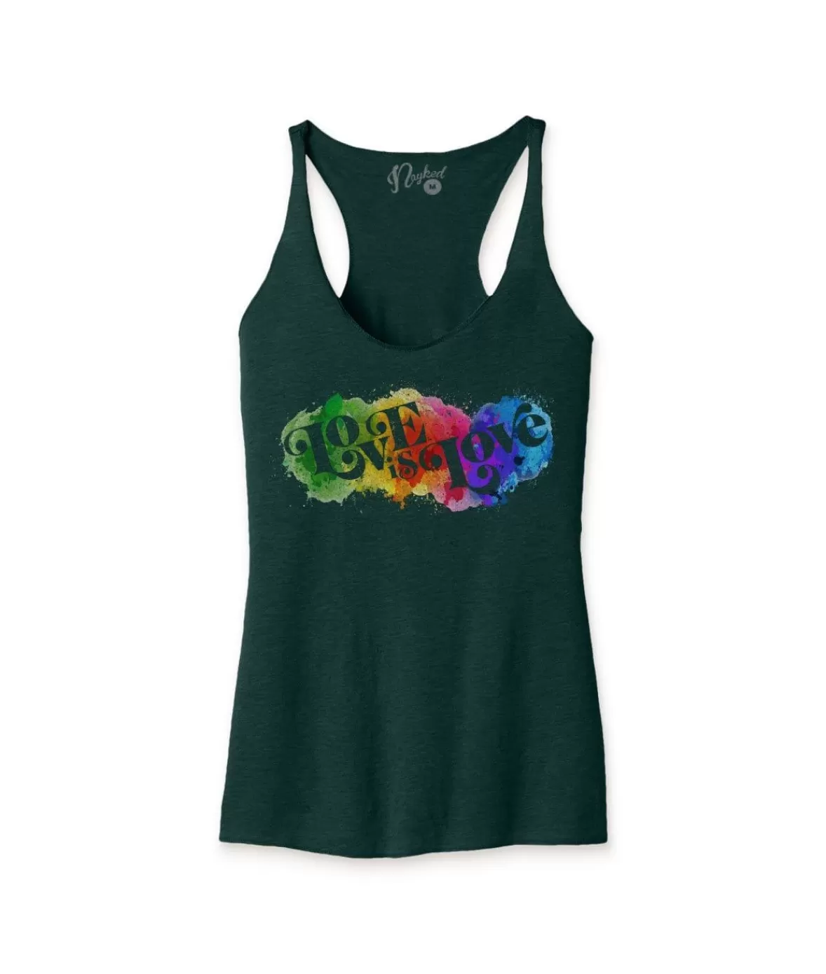Women'S Ridiculously Soft Lightweight Graphic Racerback Tank | Love Is Love | Nayked Apparel Store