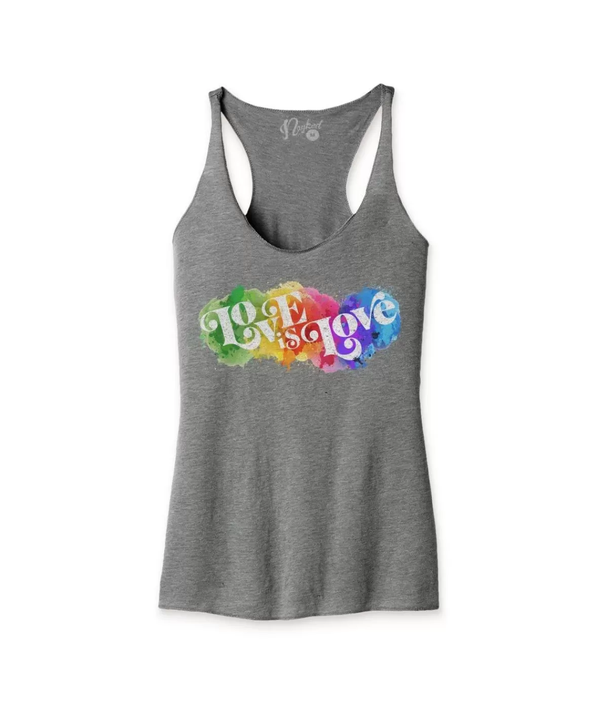 Women'S Ridiculously Soft Lightweight Graphic Racerback Tank | Love Is Love | Nayked Apparel Store