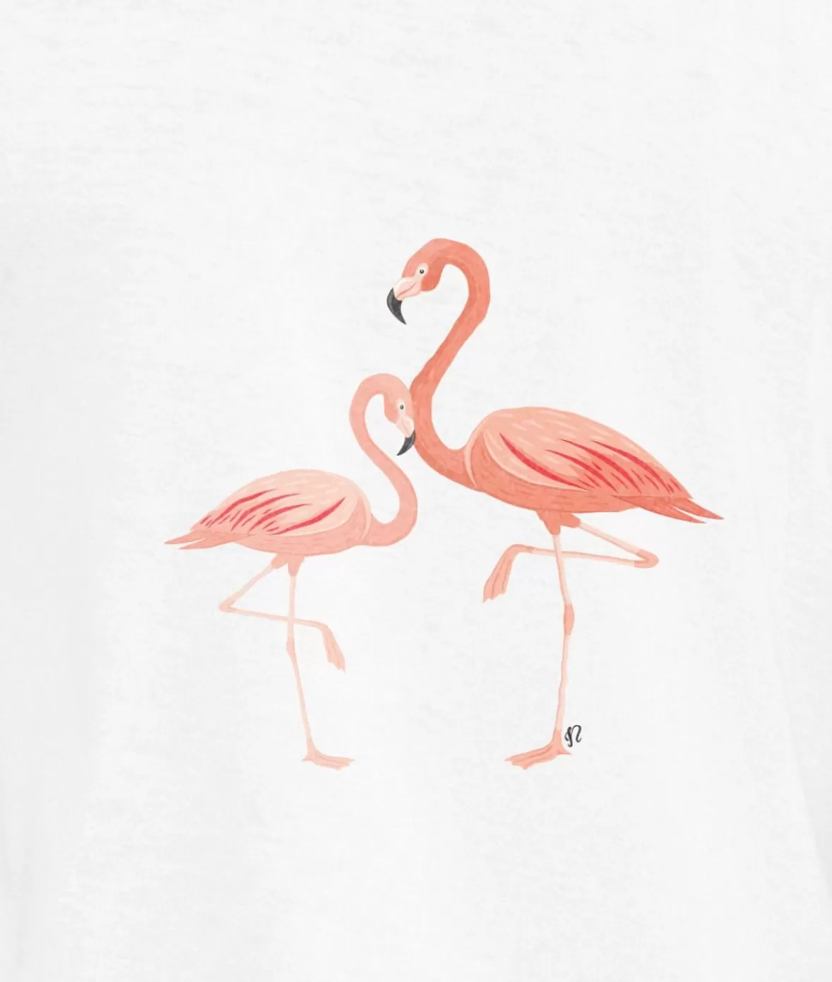 Women'S Ridiculously Soft Lightweight Graphic Tee | Pink Flamingos | Nayked Apparel Shop