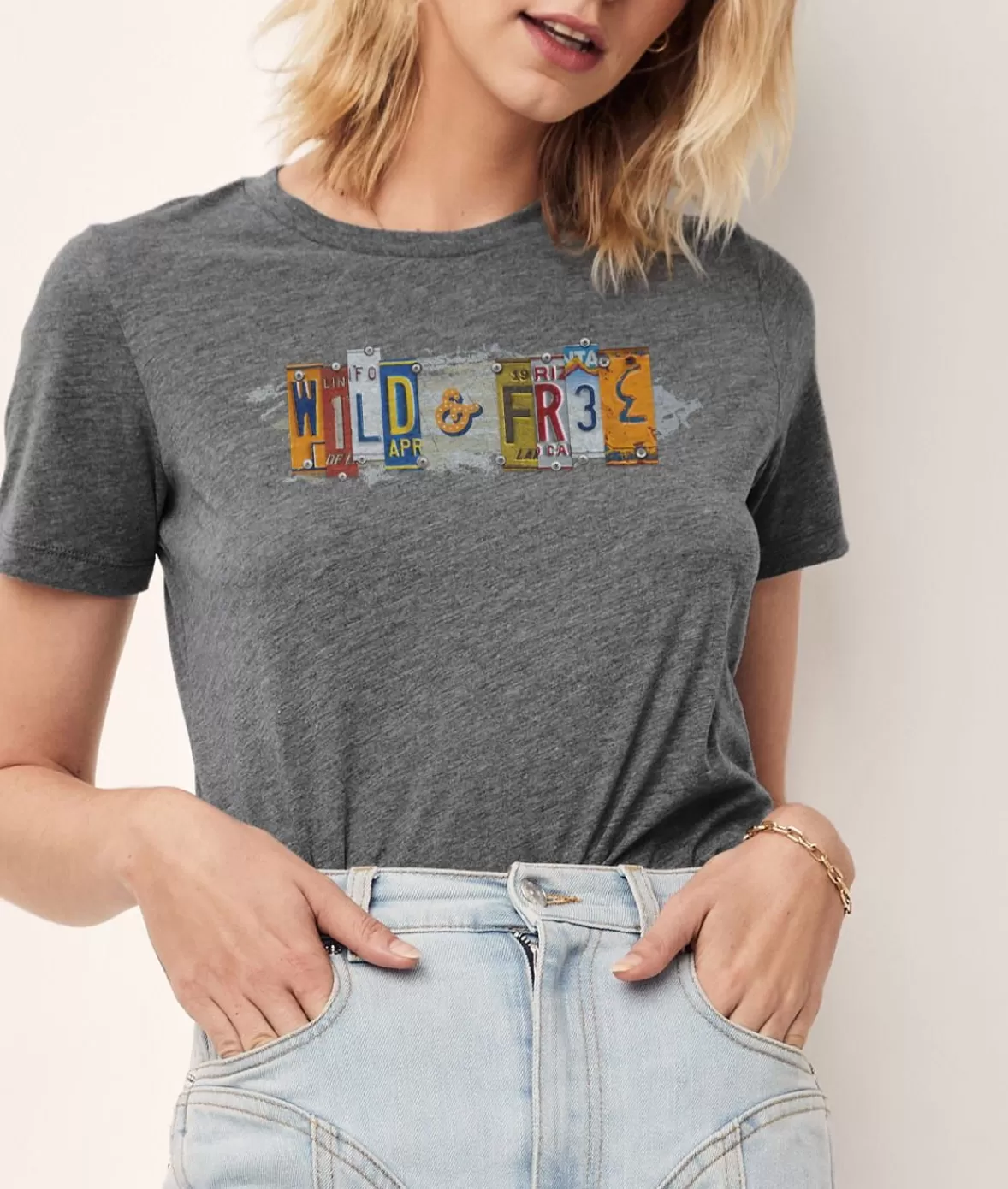 Women'S Ridiculously Soft Lightweight Graphic Tee | Wild & Free | Nayked Apparel Best