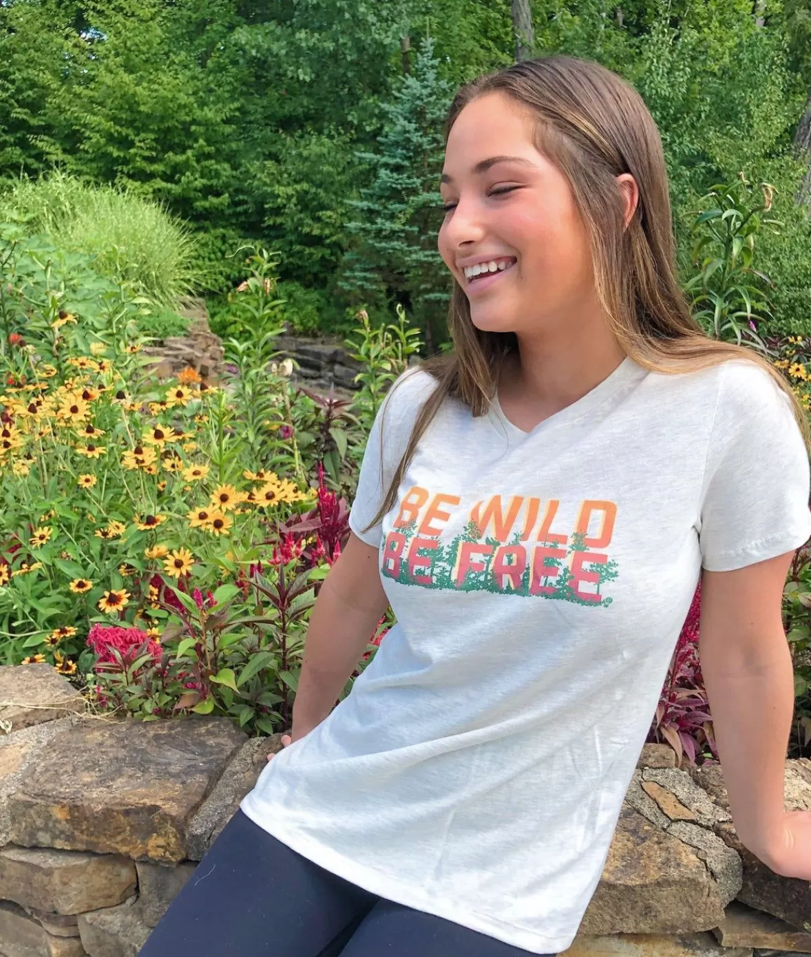 Women'S Ridiculously Soft Midweight Graphic Tee | Be Wild, Be Free | Nayked Apparel Sale