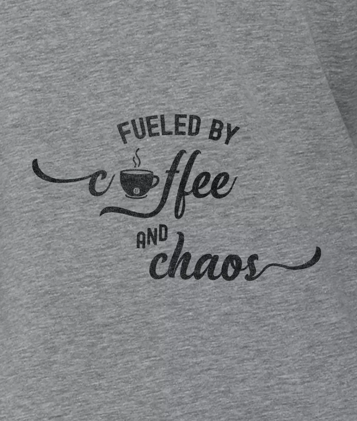 Women'S Ridiculously Soft Midweight Graphic Tee | Fueled By Coffee And Chaos | Nayked Apparel Hot
