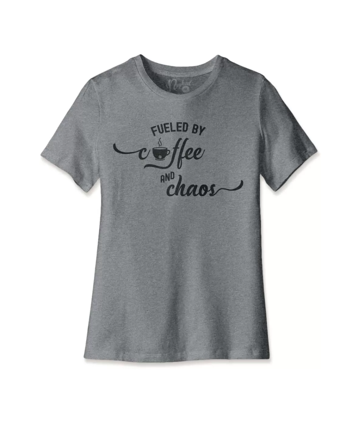 Women'S Ridiculously Soft Midweight Graphic Tee | Fueled By Coffee And Chaos | Nayked Apparel Hot