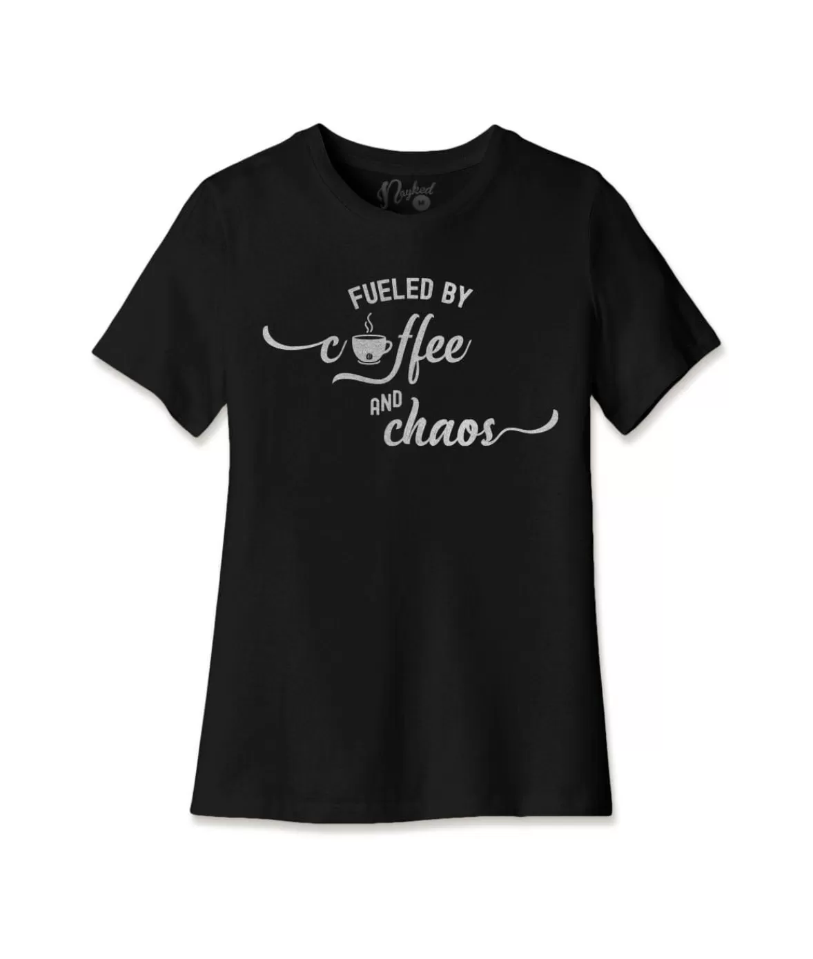 Women'S Ridiculously Soft Midweight Graphic Tee | Fueled By Coffee And Chaos | Nayked Apparel Hot