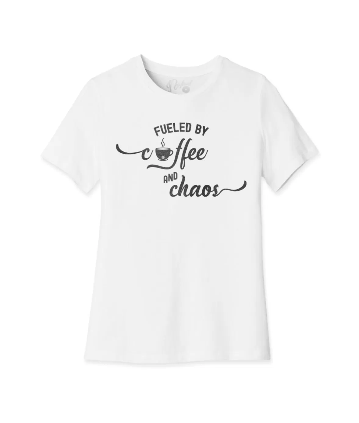 Women'S Ridiculously Soft Midweight Graphic Tee | Fueled By Coffee And Chaos | Nayked Apparel Hot