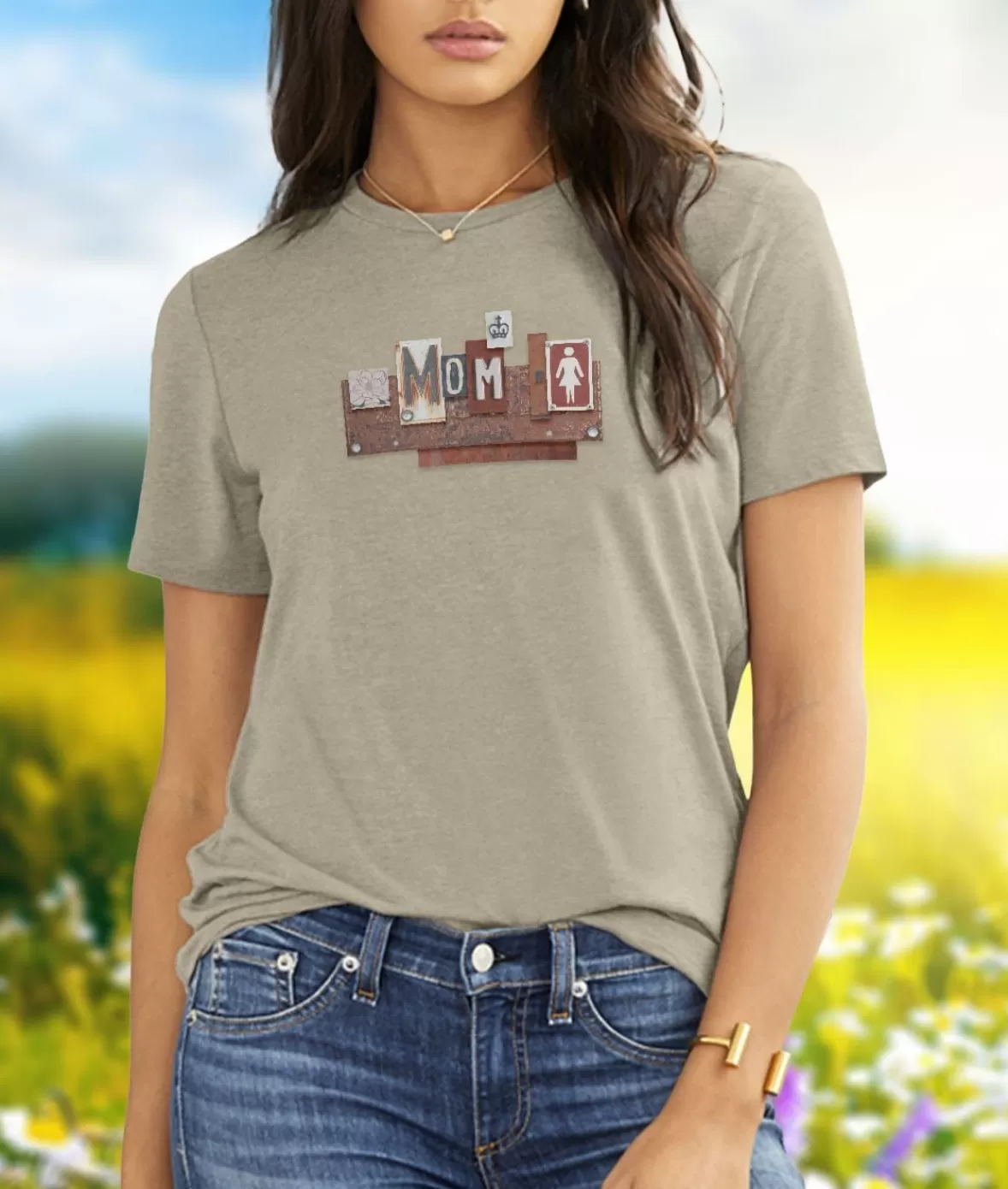 Women'S Ridiculously Soft Midweight Graphic Tee | License Plate Art: Mom | Nayked Apparel Shop