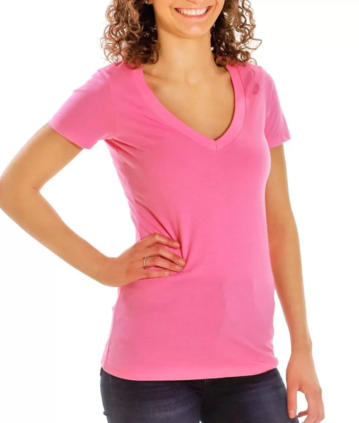 Women'S Ridiculously Soft Midweight V-Neck T-Shirt | Nayked Apparel Discount