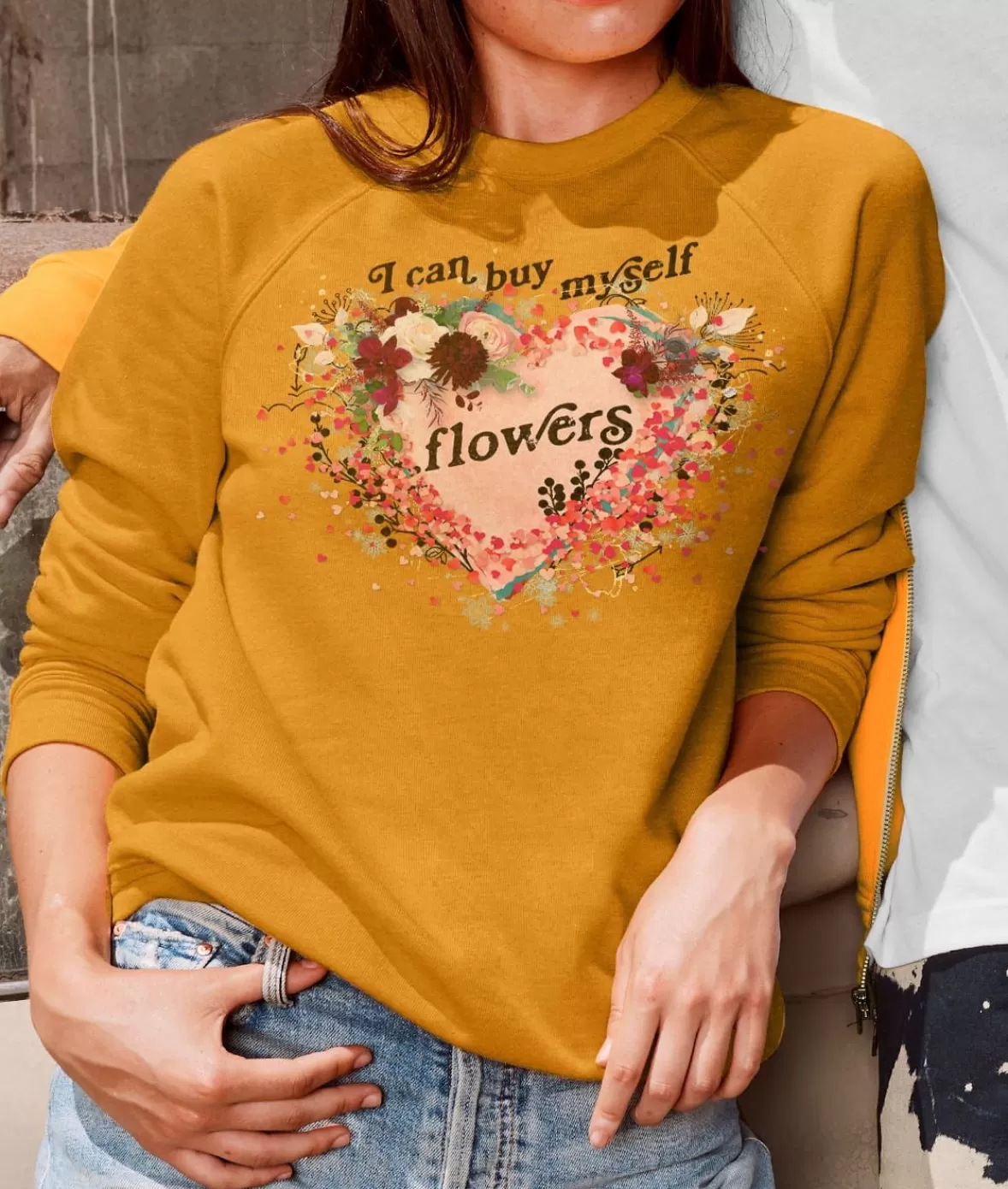 Women'S Ridiculously Soft Oversized Graphic Fleece Pullover | I Can Buy Myself Flowers | Nayked Apparel Fashion