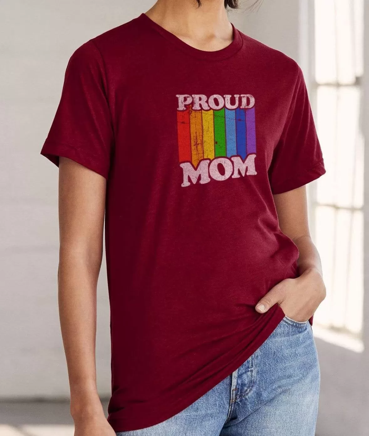 Women'S Ridiculously Soft Oversized Lightweight Graphic T-Shirt | Proud Mom | Nayked Apparel Store