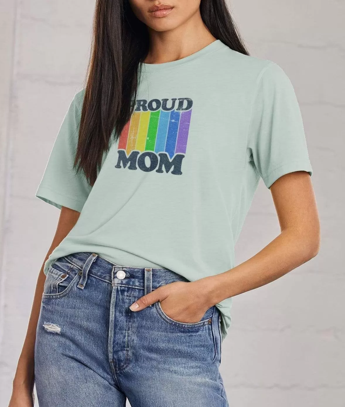 Women'S Ridiculously Soft Oversized Lightweight Graphic T-Shirt | Proud Mom | Nayked Apparel Store