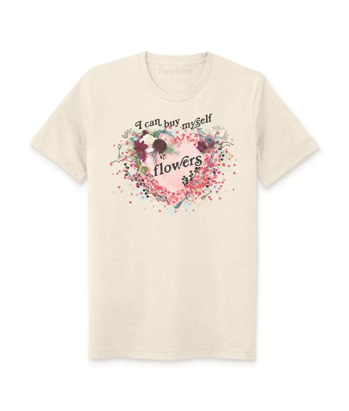 Women'S Ridiculously Soft Oversized Sueded Graphic T-Shirt | I Can Buy Myself Flowers | Nayked Apparel Cheap
