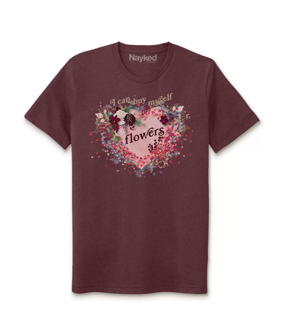 Women'S Ridiculously Soft Oversized Sueded Graphic T-Shirt | I Can Buy Myself Flowers | Nayked Apparel Cheap