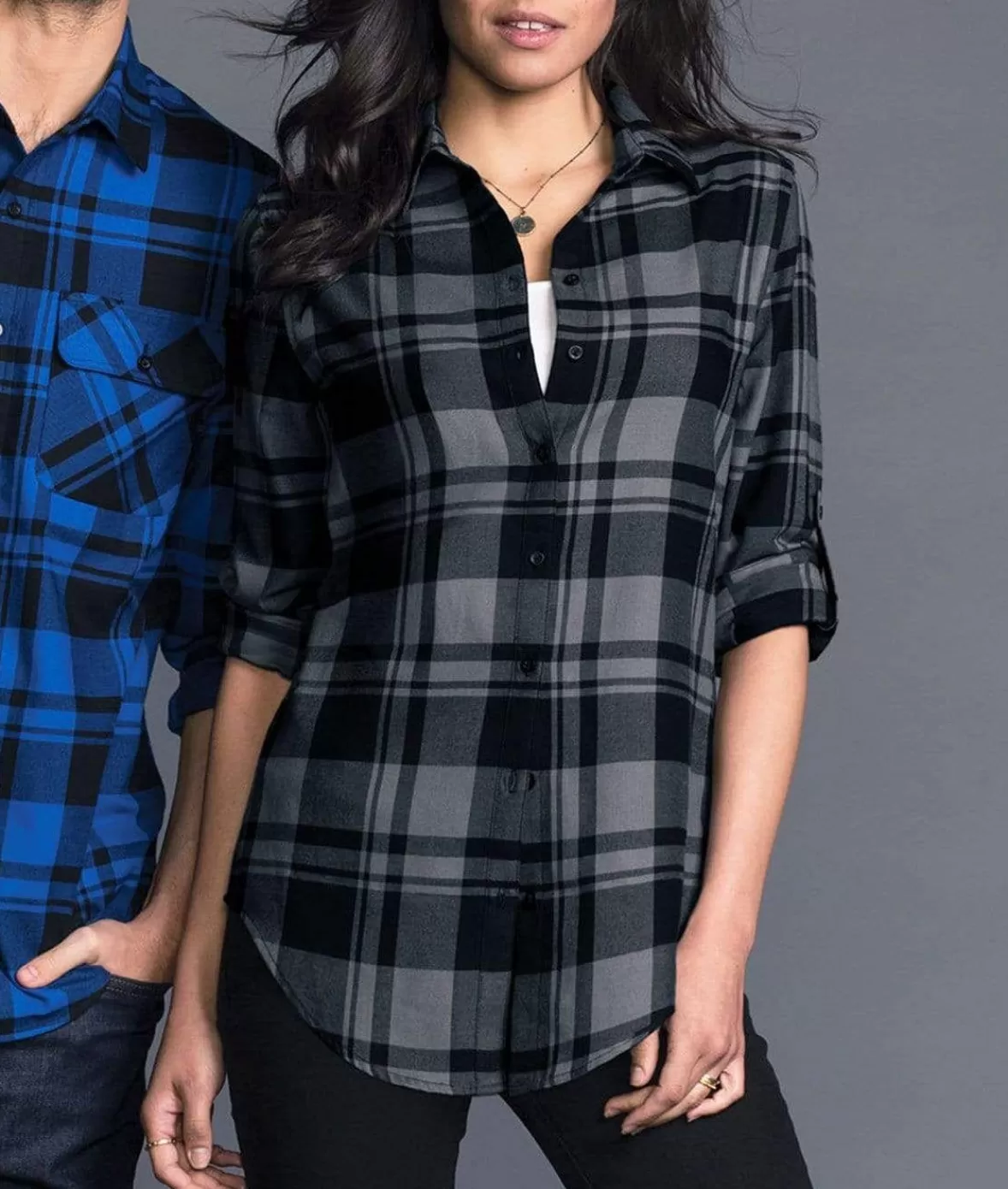 Women'S Ridiculously Soft Plaid Flannel Tunic Shirt | Nayked Apparel Flash Sale