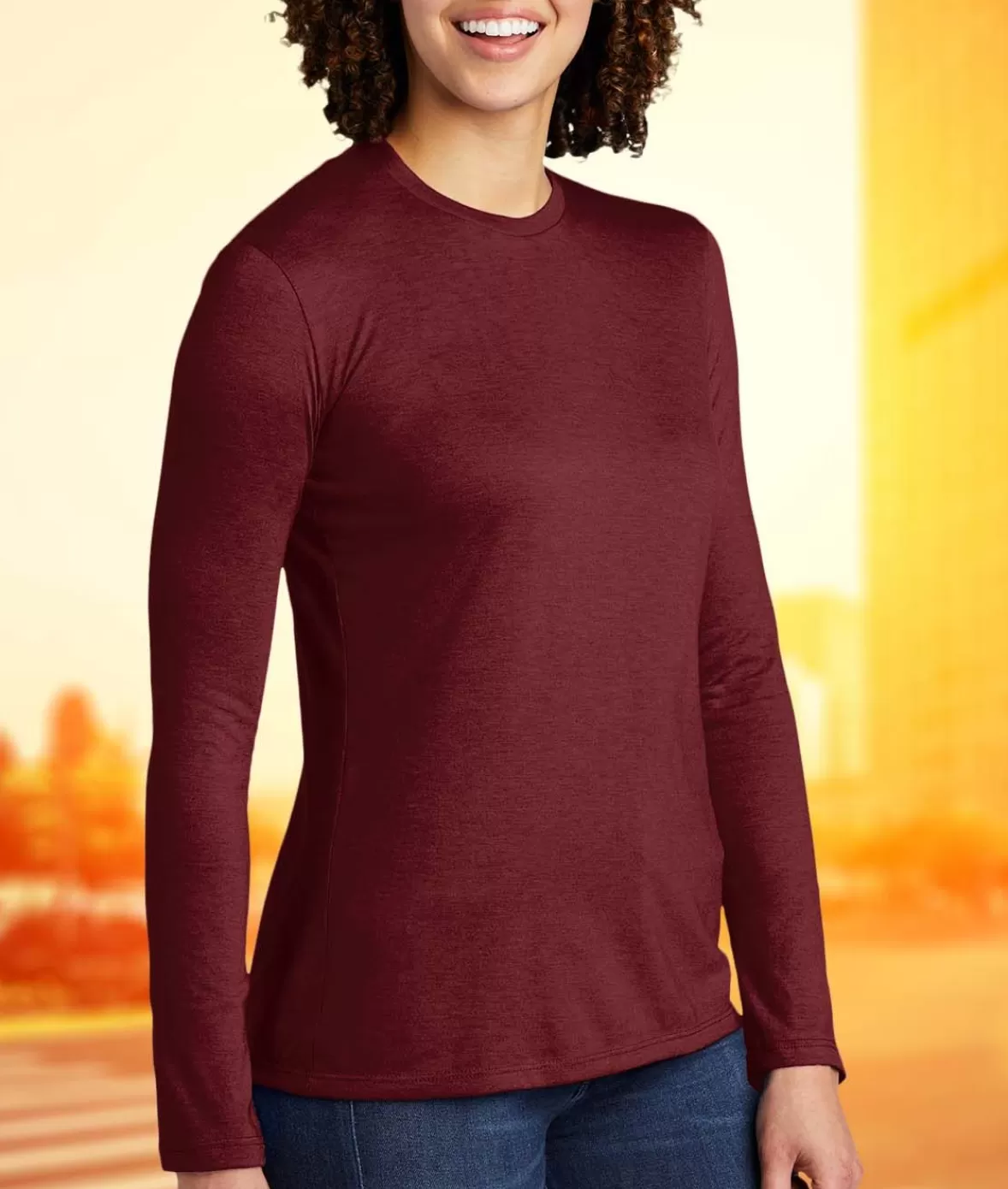 Women'S Ridiculously Soft Recycled Lightweight Long Sleeve T-Shirt | Nayked Apparel Online