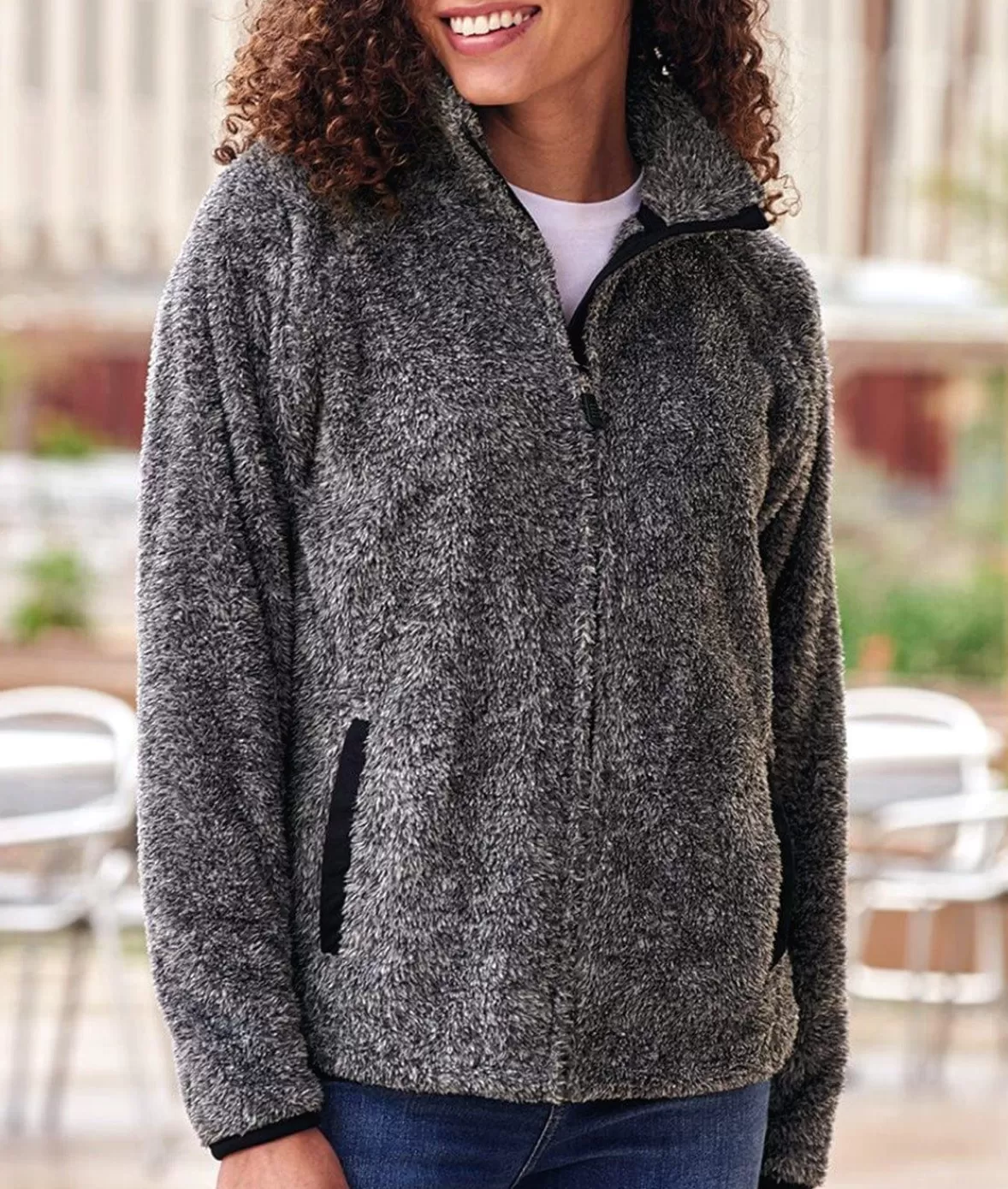 Women'S Ridiculously Soft Shag Sherpa Full-Zip Jacket | Nayked Apparel Shop