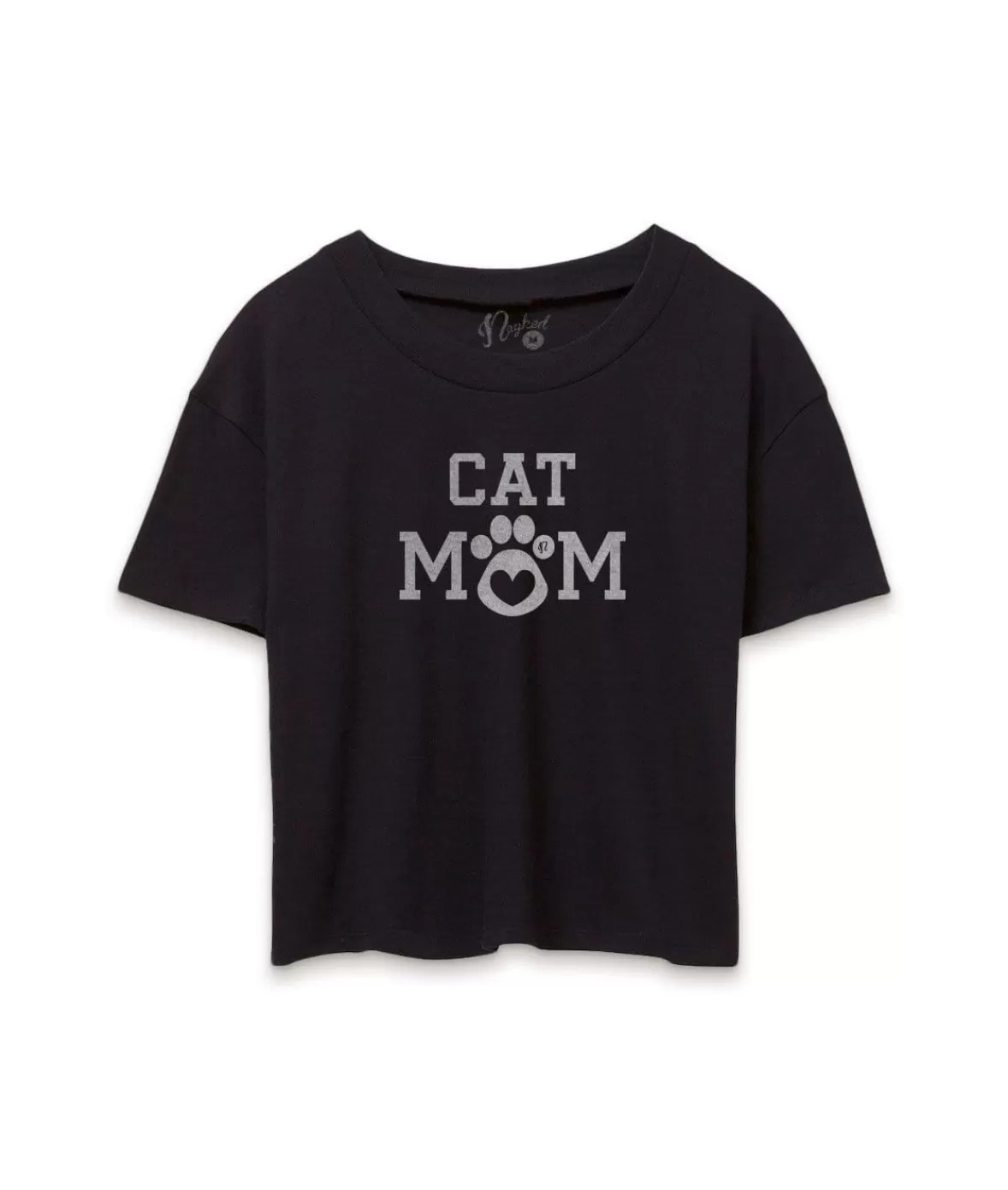Women'S Ridiculously Soft Vintage Crop Graphic Tee | Cat Mom | Nayked Apparel Outlet