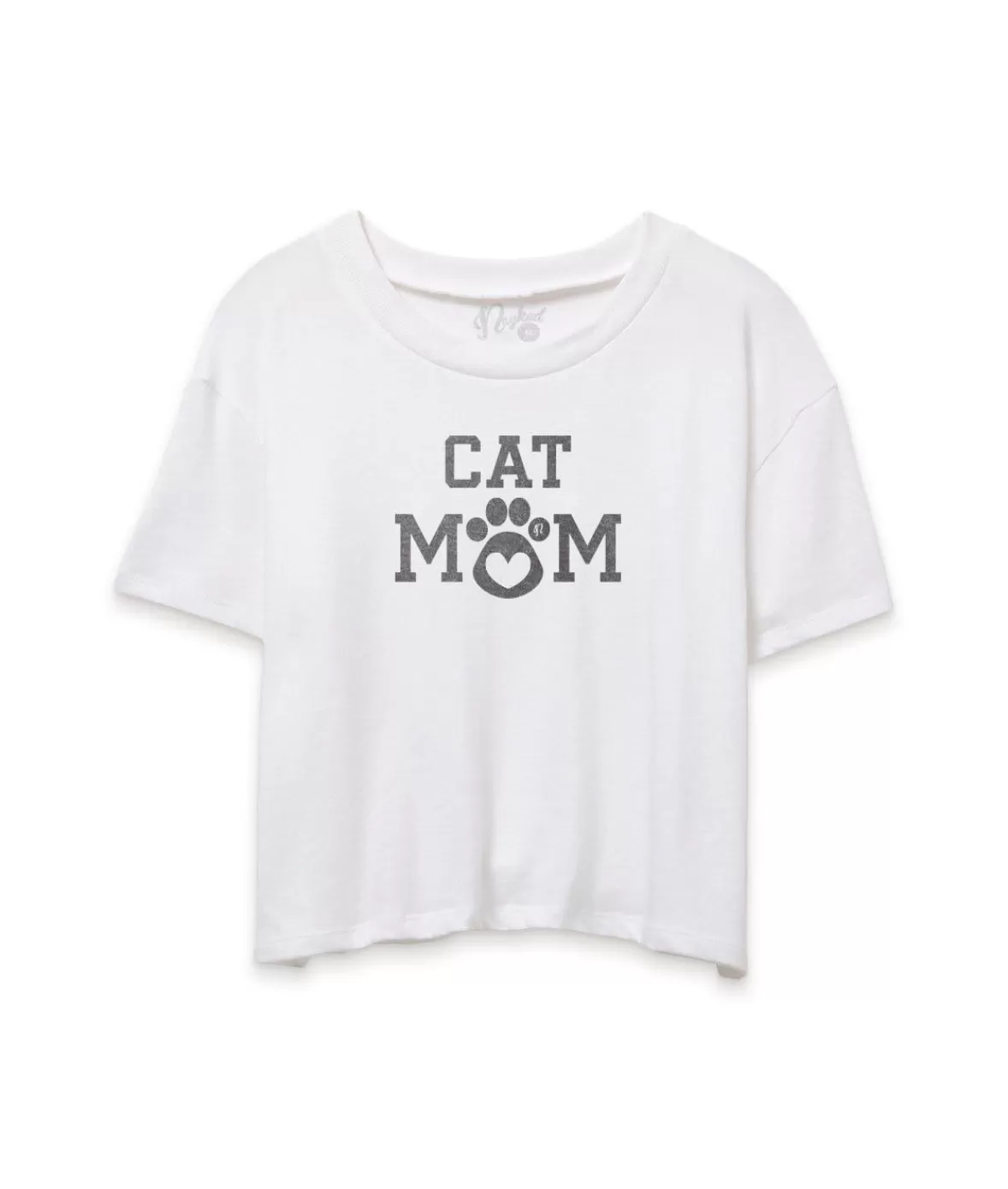 Women'S Ridiculously Soft Vintage Crop Graphic Tee | Cat Mom | Nayked Apparel Outlet