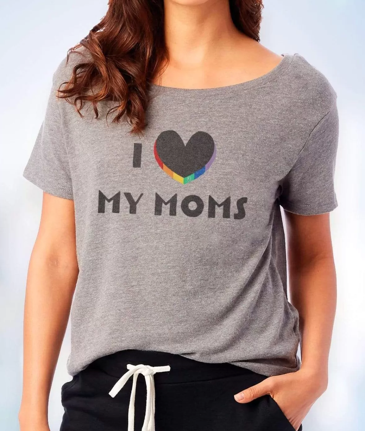 Women'S Ridiculously Soft Vintage Oversized Graphic Tee | I Love My Moms | Nayked Apparel Cheap