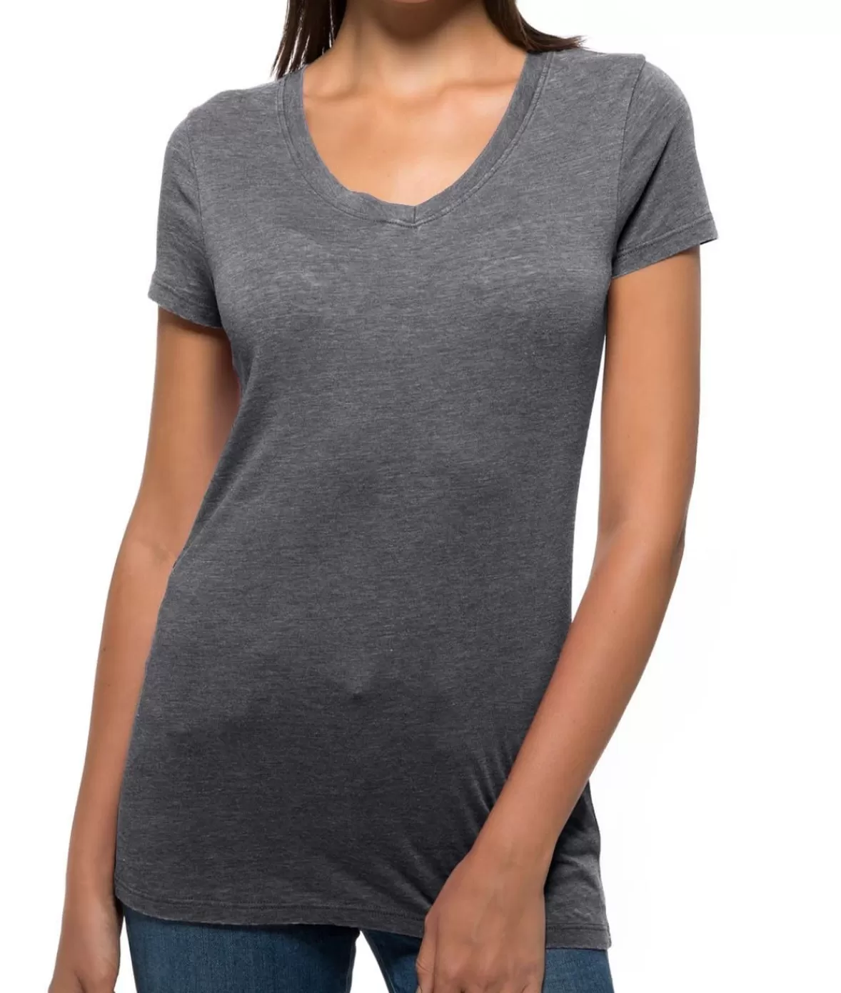 Women'S Ridiculously Soft Vintage Wash V-Neck Short Sleeve T-Shirt | Nayked Apparel Store