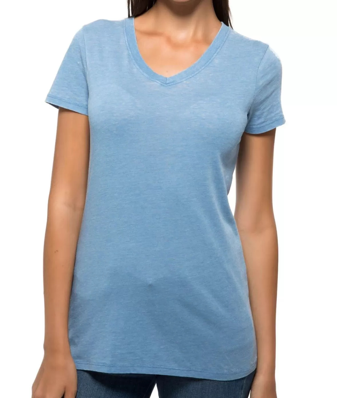 Women'S Ridiculously Soft Vintage Wash V-Neck Short Sleeve T-Shirt | Nayked Apparel Store