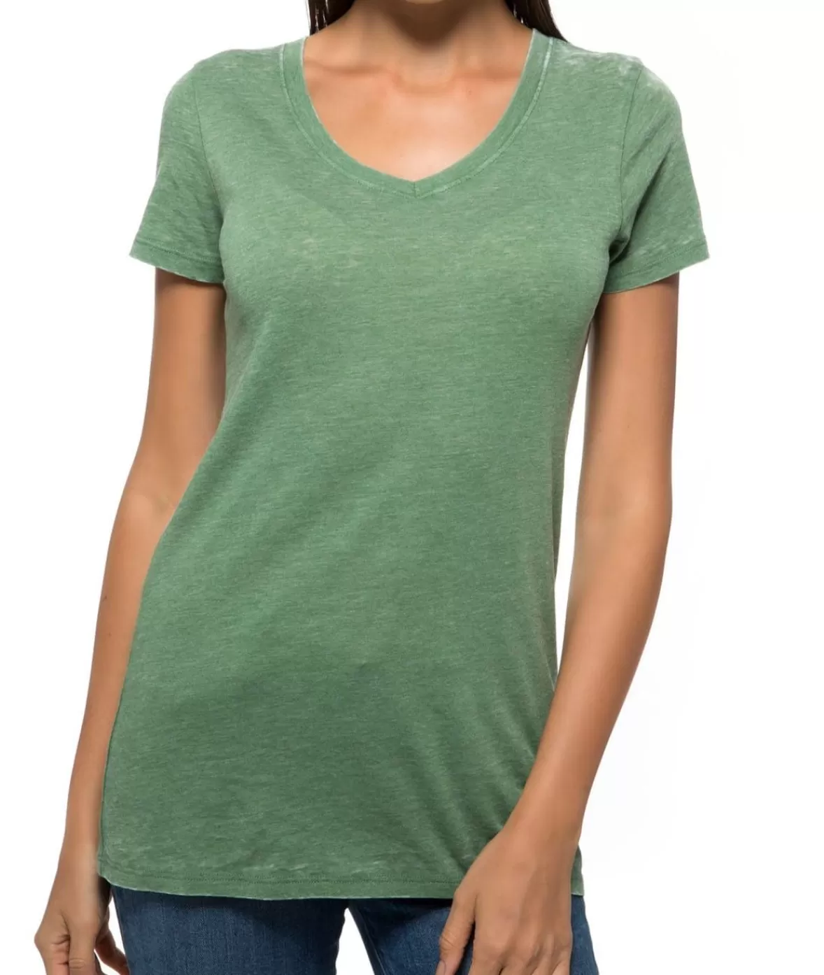 Women'S Ridiculously Soft Vintage Wash V-Neck Short Sleeve T-Shirt | Nayked Apparel Store