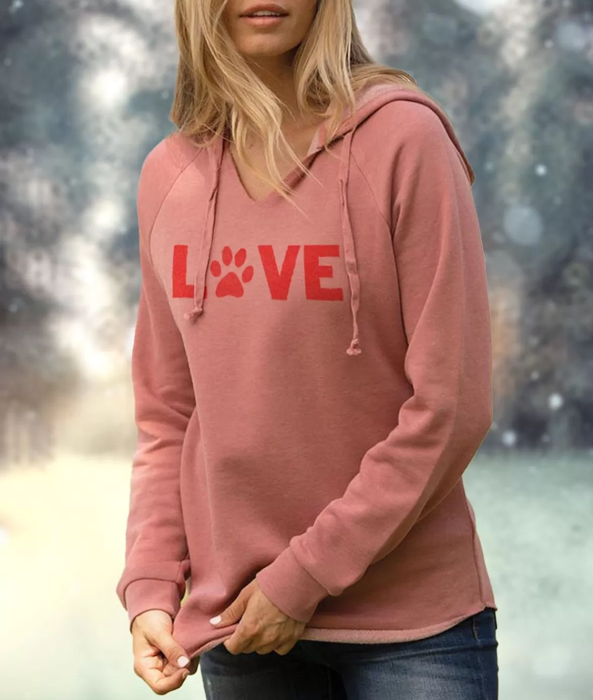 Women'S Ridiculously Soft Wave Wash Valentine'S Day Graphic Hoodie | Love My Pet | Nayked Apparel Discount