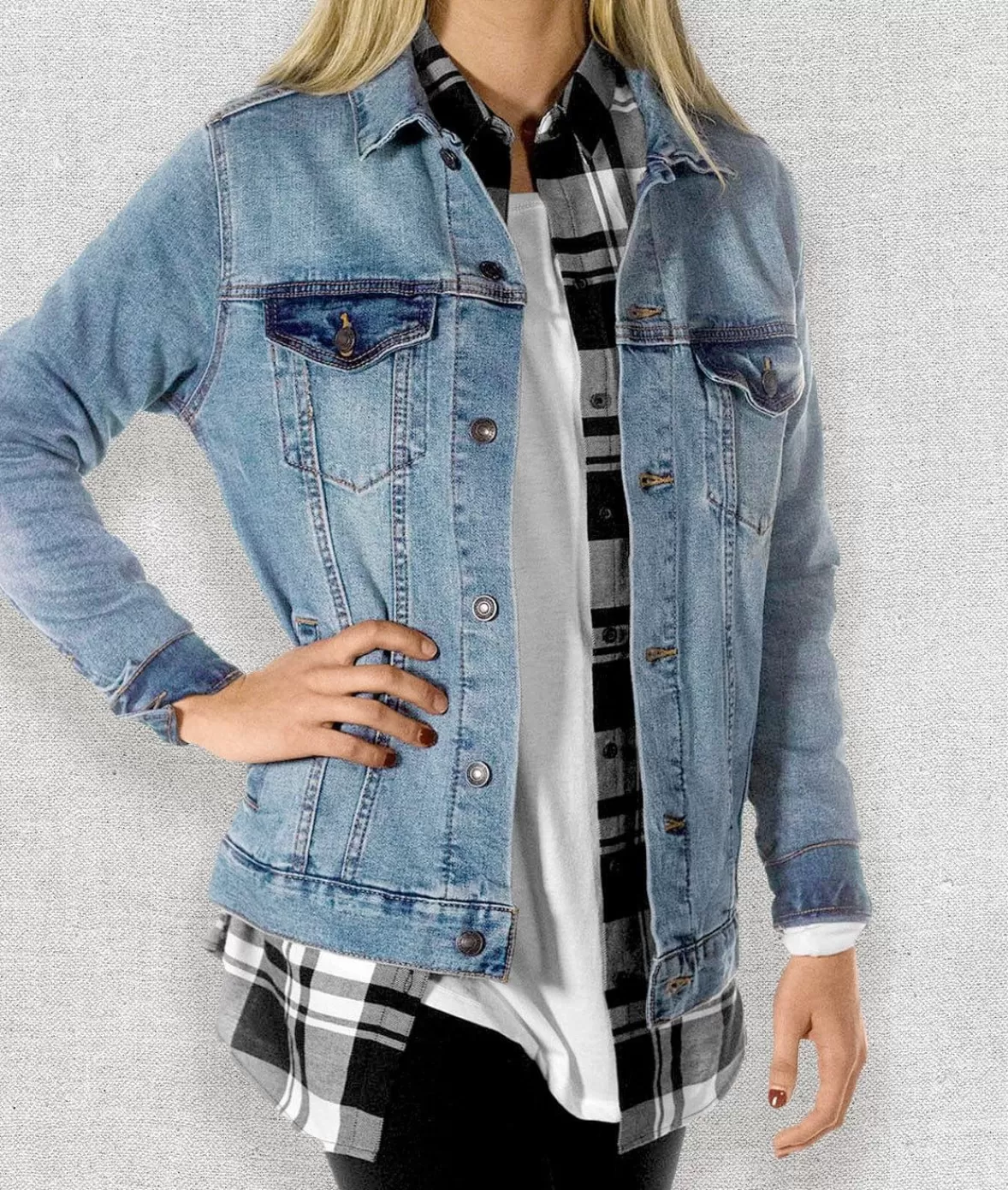 Women'S Soft Oversized Vintage Denim Jacket | Nayked Apparel Online