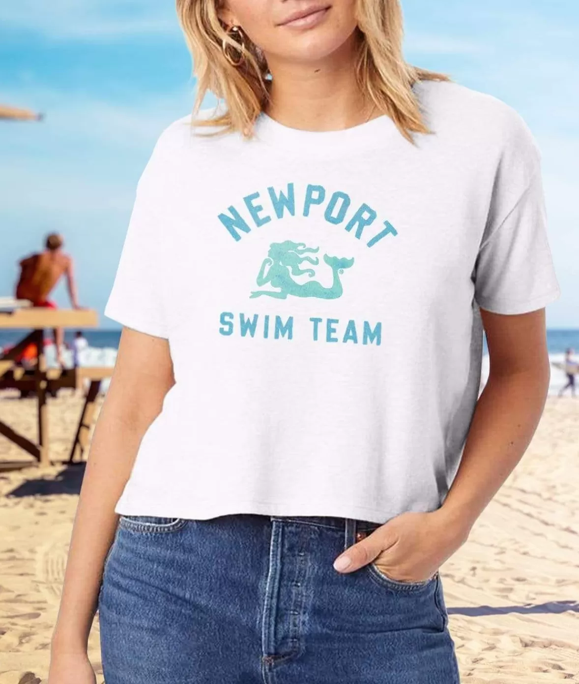 Women'S Vintage Graphic Crop T-Shirt | Newport | Nayked Apparel Sale